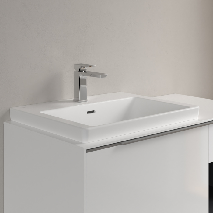 Villeroy&Boch Subway 3.0 Раковина 60х47х16.5см., 1 отв., подвесная, CeramicPlus, с переливом, цвет: белый камень