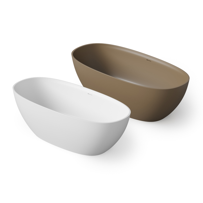 Dea Design Edge Ванна 160x76x56см., отдельностоящая, Solid Surface, цвет: White №18