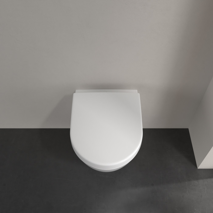 Villeroy&Boch Subway 2.0, Унитаз подвесной, горизонтальный выпуск, 35.5x48см, с антигрязевым покрытием CeramicPlus, цвет: белый