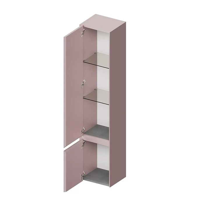 Kerama Marazzi Cubo Пенал 165см., подвесной, левый, цвет: мальва матовый