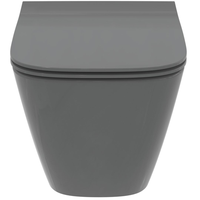 Ideal Standard Ideal Standard i.life B Унитаз подвесной, 54.5х36см., безободковый, с технологией RimLS+, с сиденьем, цвет: Серый глянцевый