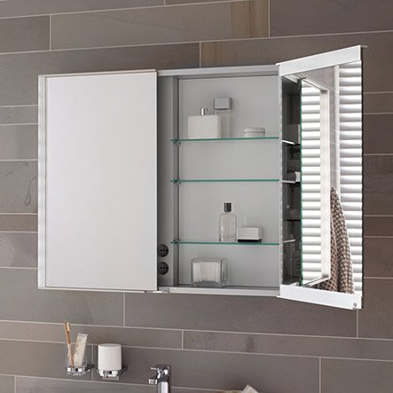 Keuco Royal Match Зеркальный шкаф с подсветкой 65x70x16см, подвесной, цвет: зеркало