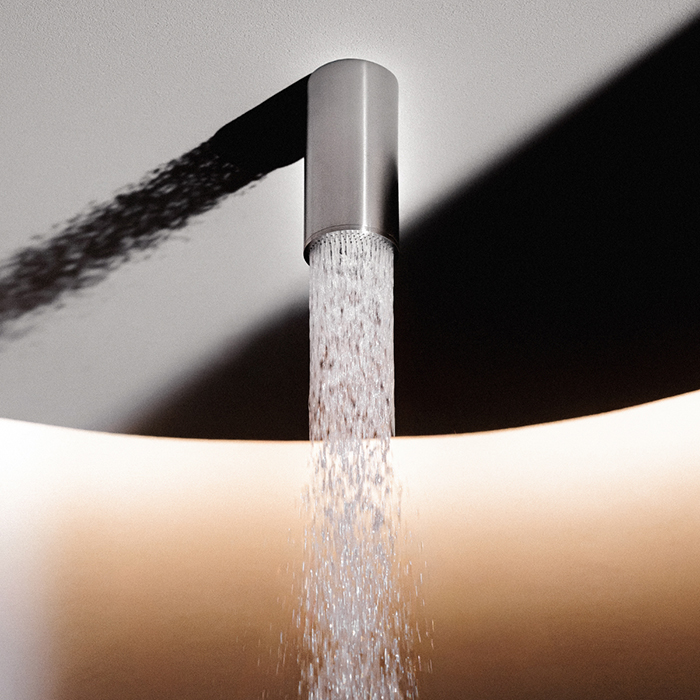 CEA Design FREE IDEAS Верхний душ 10см, потолочный, 1 режим, Aerated Rain jet, цвет: нержавеющая сталь