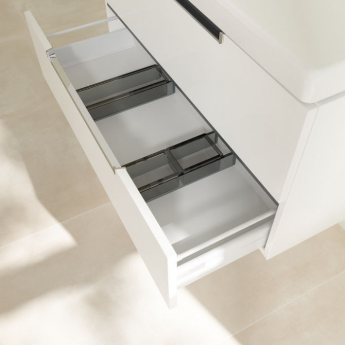 Villeroy&Boch Subway 2.0, Тумба под раковину, размер 98.7x52x44.9см., подвесная, с антигрязевым покрытием CeramicPlus, цвет: белый