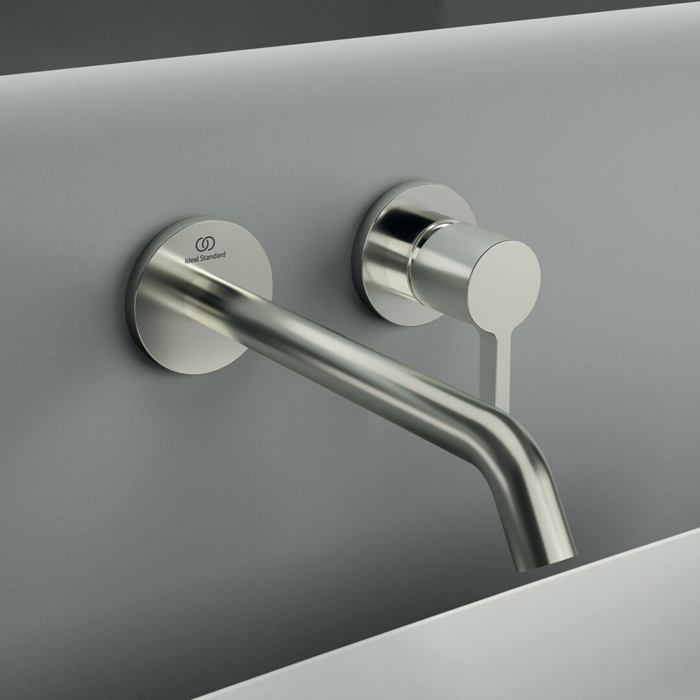 Ideal Standard Joy Смеситель для раковины, встраиваемый, излив: 22.5см., цвет: PVD Silver Storm (Серебряный Шторм)
