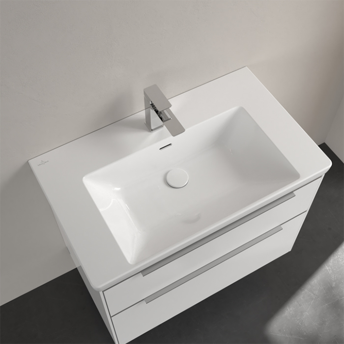 Villeroy&Boch Subway 3.0 Раковина 80х47х16.5см., 1 отв., подвесная, цвет: альпийский белый