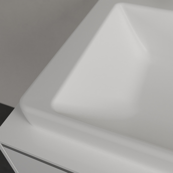 Villeroy&Boch Subway 3.0 Раковина 60х47х16.5см., 1 отв., подвесная, CeramicPlus, с переливом, цвет: белый камень
