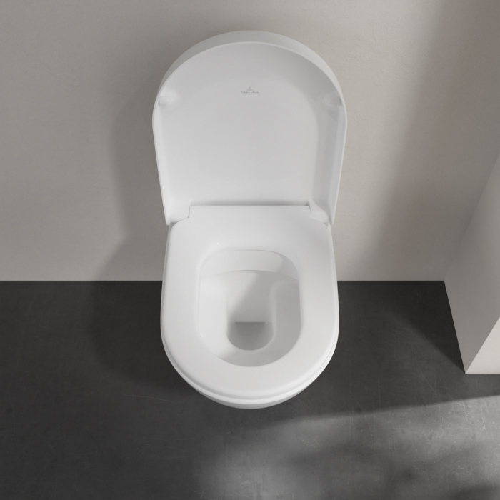Villeroy&Boch Subway 2.0, Унитаз подвесной, с открытым смывным краем Compact, DirectFlush, ViFresh, горизонтальный выпуск, не подходит для установки со смывными кранами, 37x56см, цвет: белый