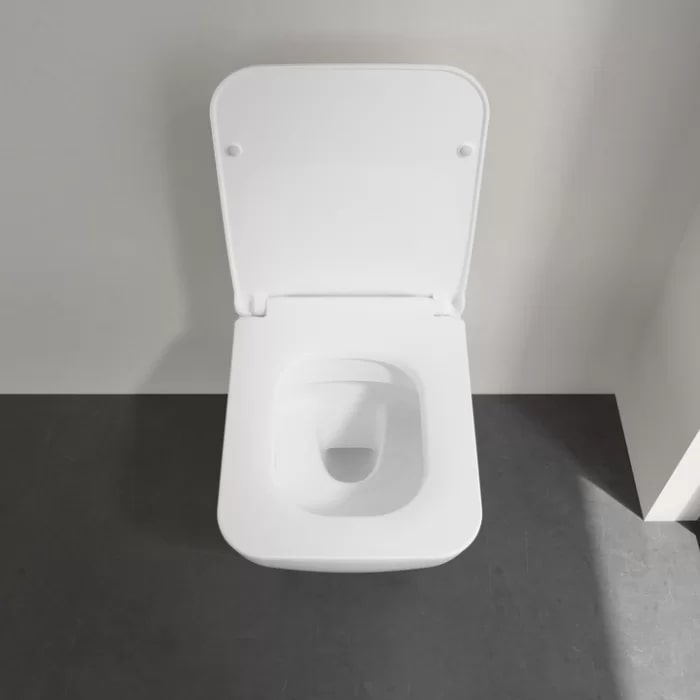 Villeroy&Boch Venticello Сиденье с крышкой для унитаза, с микролифтом, нерж. сталь, SlimSeat LINE, цвет: альпийский белый