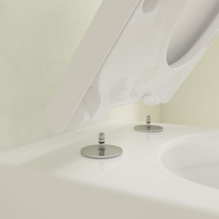Villeroy&Boch Subway 3 Унитаз 37х56х36см., подвесной, безободковый, SoftClosing, цвет: альпийский белый