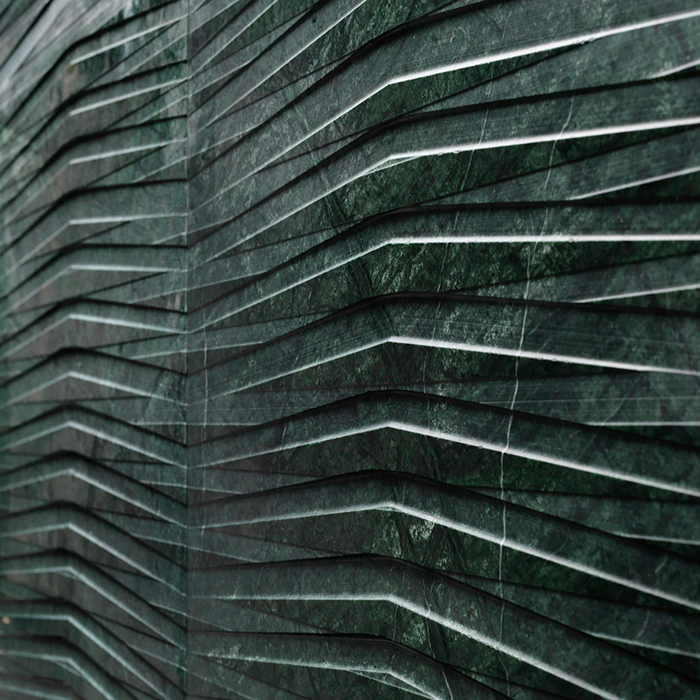 Lithos Design Linear Натуральный камень 60x60x2см, настенный, материал: мрамор verde imperiale/eco