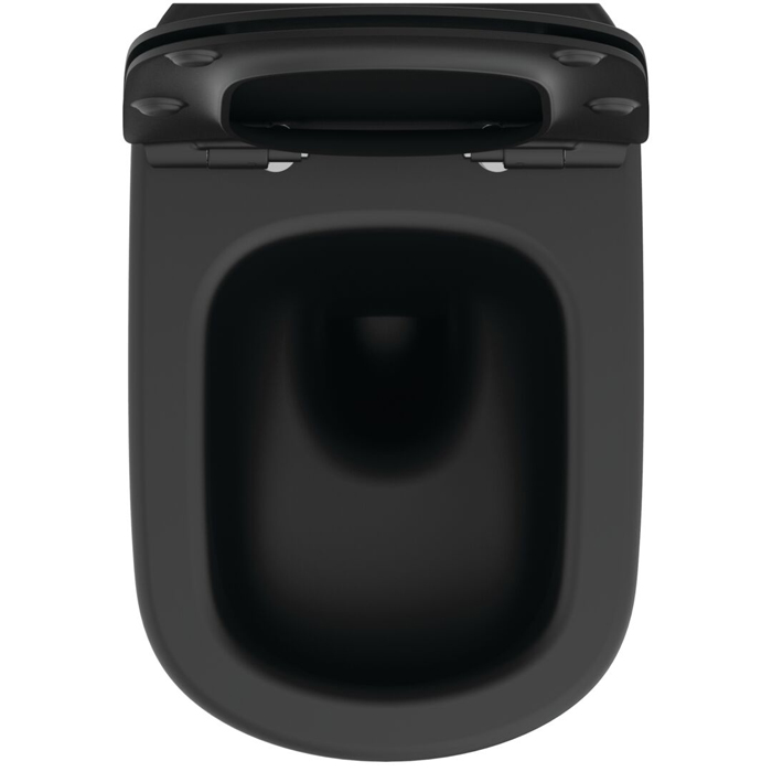 Ideal Standard Idealmood Унитаз подвесной 53.5х36.5см., AquaBlade®, с сиденьем и крышкой, цвет: Черный матовый