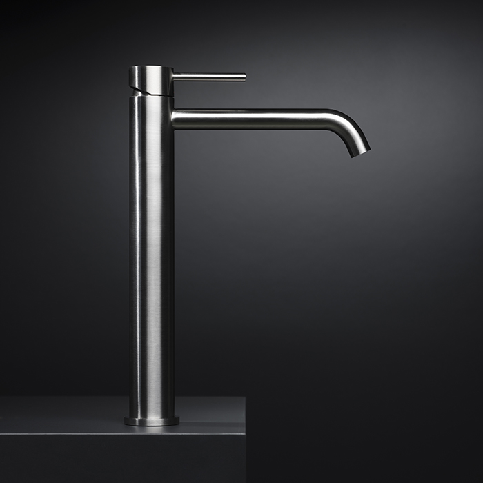 Newform X-Steel 316 Смеситель для раковины, высокий, 1 отв., без донного клапана, цвет: нержавеющая сталь