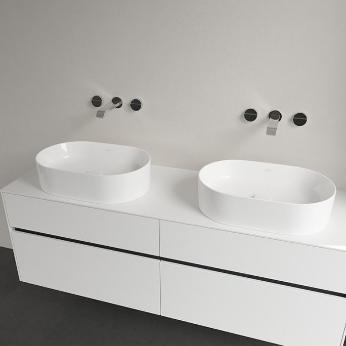 Villeroy&Boch Collaro Раковина накладная, 56x36х14.5см., без отв., цвет: альпийский белый