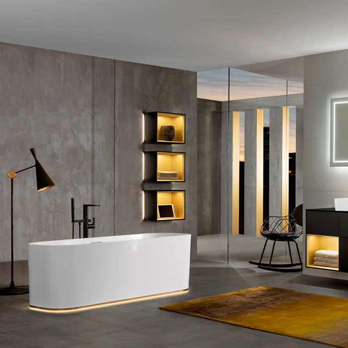 Villeroy&Boch Finion Ванна 170х70х62см., отдельностоящая, Quaryl®, цвет: альпийский белый/шампань