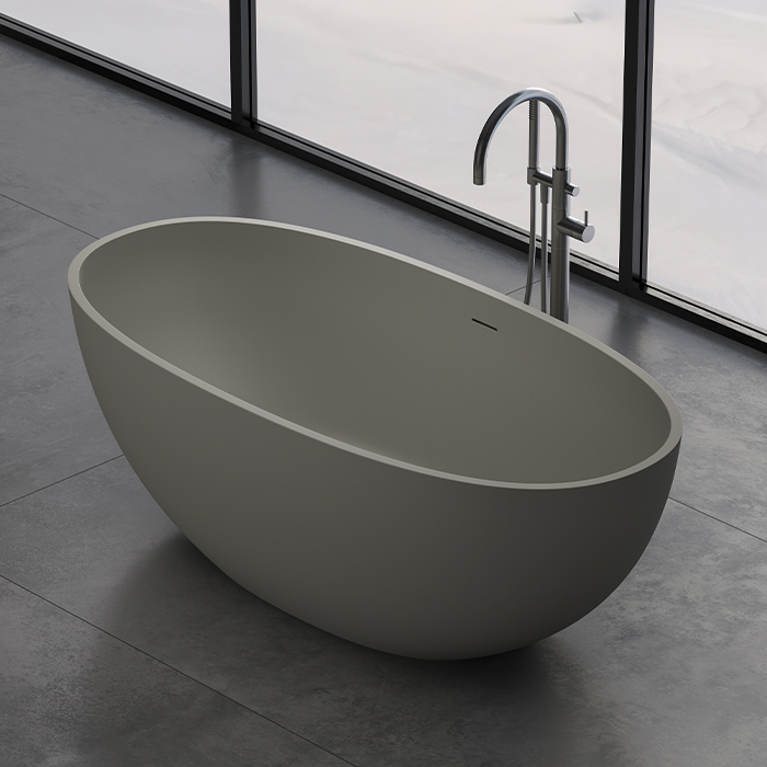 Dea Design Nature Ванна 165x80x58см., отдельностоящая, Solid Surface, цвет: White №18
