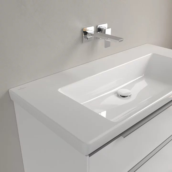 Villeroy&Boch Subway 3.0 Раковина 100х47х16.5см., без отв., подвесная, без перелива, цвет: альпийский белый