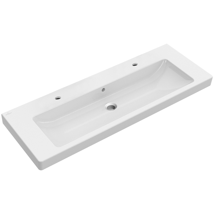 Villeroy&Boch Subway 2.0 Раковина 130х47 см, 2 отв., с переливом, цвет: белый