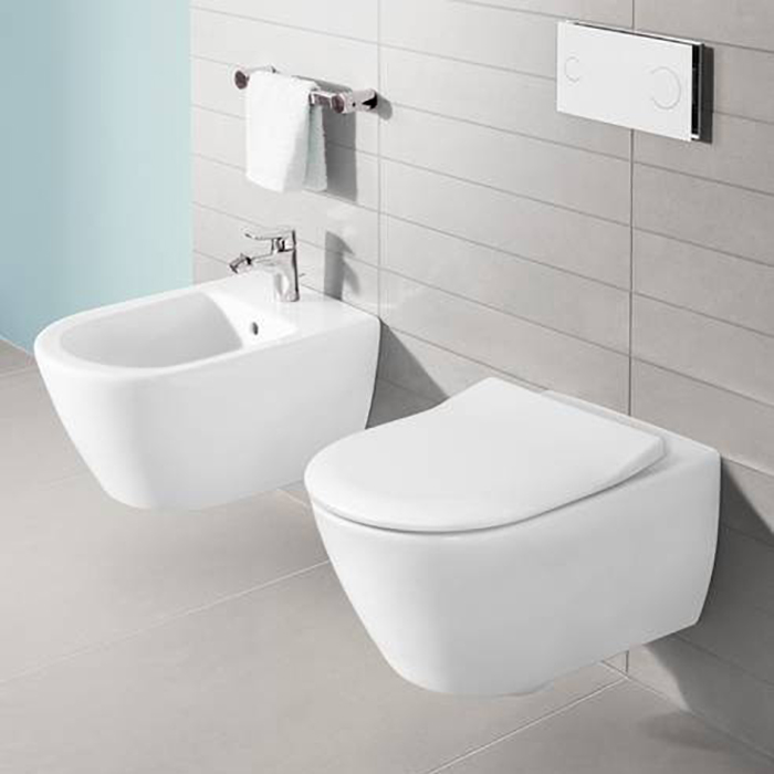 Villeroy&Boch Subway 2.0 Сиденье для унитаза, с крышкой, крепления из нержавеющей стали, цвет: альпийский белый