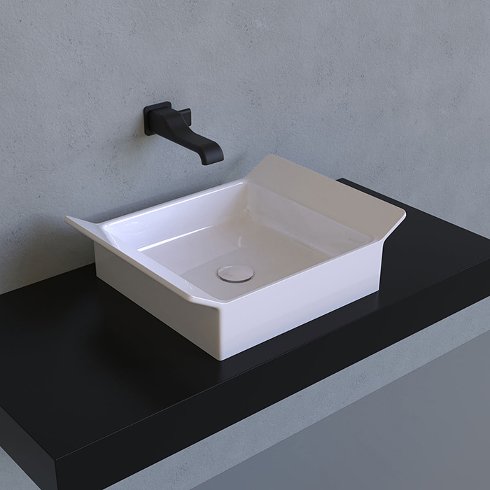 Flaminia Box Раковина 52.5x40см, настольная, без отв., без перелива, цвет: Bianco