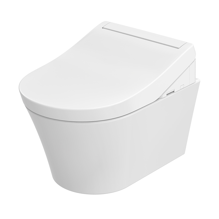TOTO GP Унитаз 54x38x33.5cм., подвесной, безобоковый, CeFiONtect, c cиденьем-вошлет, цвет: белый