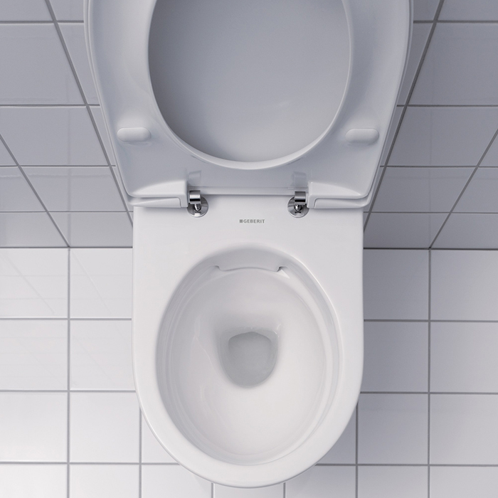 Geberit Renova Унитаз 37х53см., подвесной, безободковый, с крышкой-сиденьем микролифт, цвет: белый