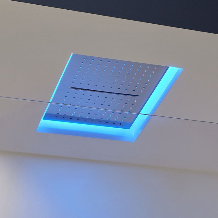 Antonio Lupi Душевая система Meteo Встраиваемая 75 x 52 x 11 см с подсветкой LED RGB, цвет: белый