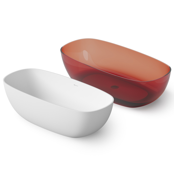 Dea Design Modern Ванна 162x80x54см., отдельностоящая, Solid Surface, цвет: White №18