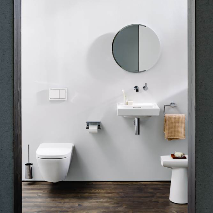 Laufen Meda Унитаз 54x36x35.5см., подвесной, безободковый, смыв Tornado, цвет: белый глянцевый