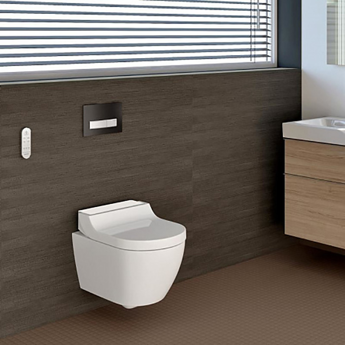 Geberit AquaClean Tuma Comfort Унитаз-биде подвесной 55х36см, цвет: стекло/белый