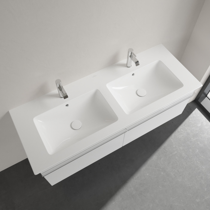 Villeroy&Boch Venticello Раковина 130х50 см, 2 отв., с переливом, цвет: белый