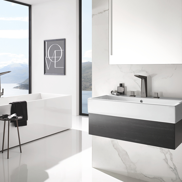 Grohe Allure Brilliant Смеситель для раковины, 3 отв., цвет: темный графит матовый