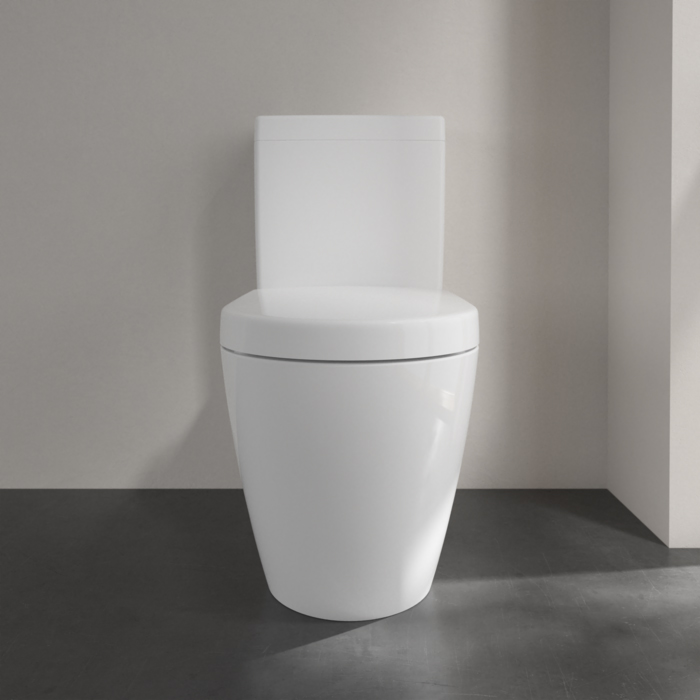 Villeroy&Boch Subway2.0 Унитаз-компакт с открытым смывным краем, напольный, 37х70см, с антигрязевым покрытием CeramicPlus, цвет: белый