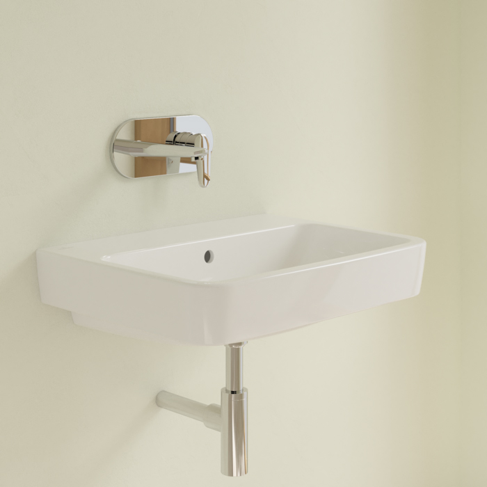Villeroy&Boch O.novo раковина 60x46x17.5см., без отв., подвесная, с переливом, цвет: альпийский белый