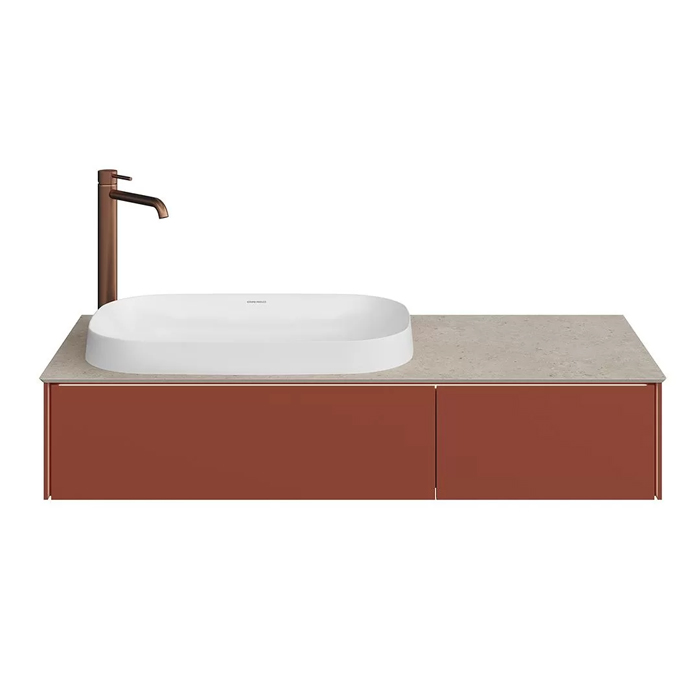 Kerama Marazzi Magica Тумба 115.4х48.5х22см., подвесная, 2 ящика, цвет: венецианский красный матовый