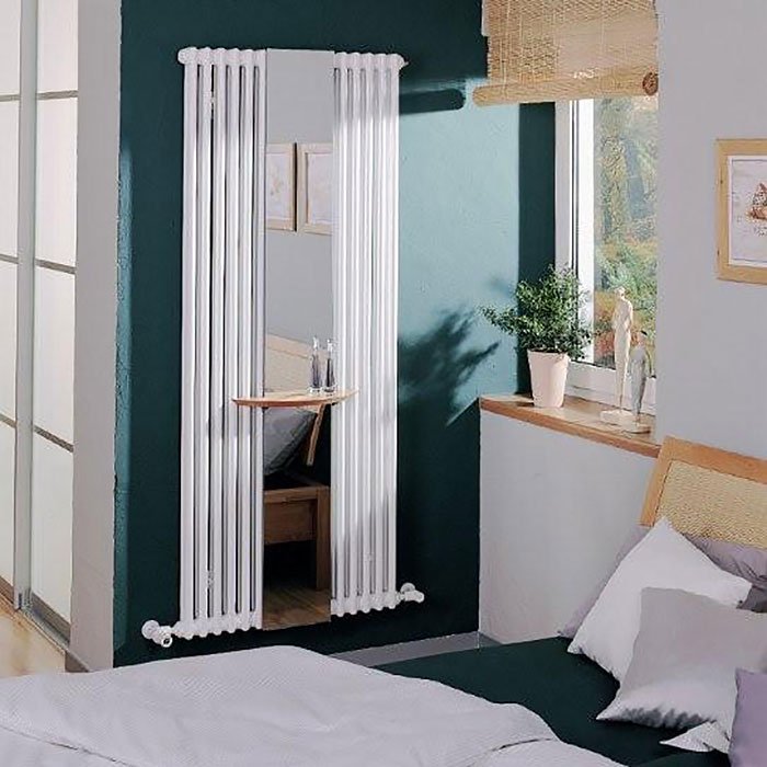 Zehnder Charleston Mirror CM 2180-16 Дизайн-радиатор 180x74 см. 1868 W, цвет: белый