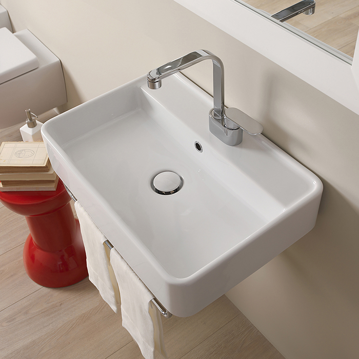 Flaminia Miniwash Раковина 60x42x13 см, 1 отв., подвесная, цвет: белый
