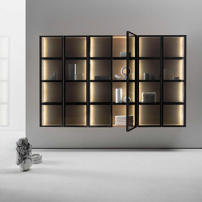 Falper Butler Шкаф подвесной, 20х80х150см., с 2 дверцами, 3 полочки, цвет: rovere