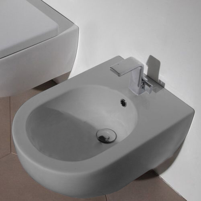 Flaminia MINIAPP Биде подвесное 48.5x36xh27см, 1 отв. под смеситель, цвет: cenere
