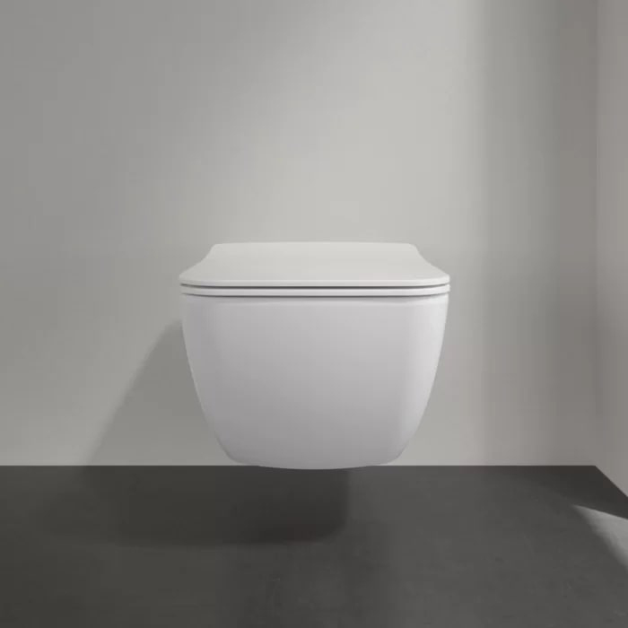 Villeroy&Boch Venticello Сиденье с крышкой для унитаза, с микролифтом, нерж. сталь, SlimSeat LINE, цвет: альпийский белый