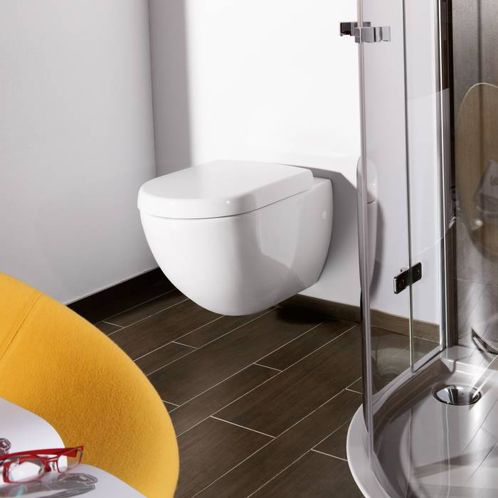 Villeroy&Boch Subway Унитаз подвесной 37x56 см, с вертикальным смывом, с антигрязевым покрытием CeramicPlus, цвет: белый