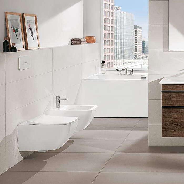 Villeroy&Boch Venticello Унитаз подвесной 37.5x56см, сиденье SlimSeat, микролифт, цвет: альпийский белый