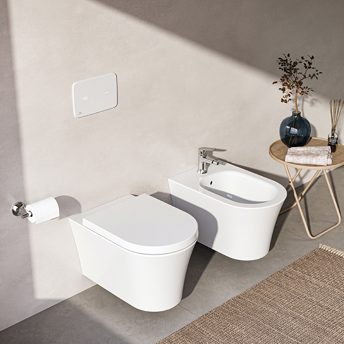 Комплект 6 в 1: унитаз Ideal Standard La Dolce Vita безободковый, инсталляция, сиденье микролифт, крепление, звукоизоляция, клавиша смыва: белая матовая