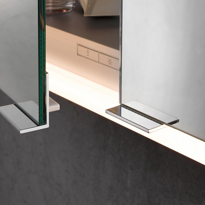 Keuco Royal Modular 2.0 Зеркальный шкаф 80x70x12см., подвесной, LED подсветка, цвет: алюминий серебристый анодированный