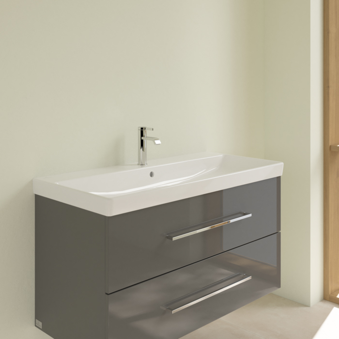 Villeroy&Boch Avento Раковина 100х47 см, 1 отв., с переливом, с антигрязевым покрытием CeramicPlus, цвет: белый