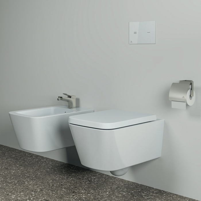 Ideal Standard Conca Держатель для туалетной бумаги., с крышкой, цвет: PVD Silver Storm