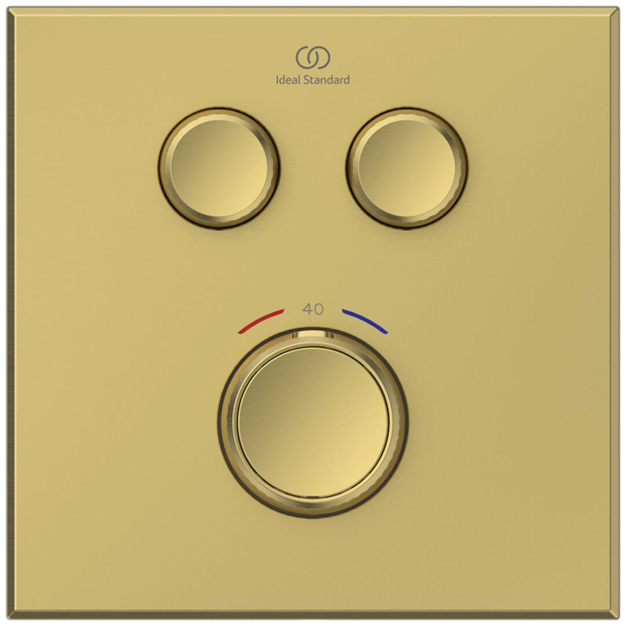 Ideal Standard Ceratherm Navigo Смеситель для душа, встраиваемый, термостатический, цвет: PVD Brushed Gold (Шлифованное Золото)