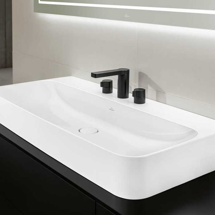 Villeroy&Boch Finion Раковина 100х47 см, 1 отв., с переливом, с антигрязевым покрытием CeramicPlus, цвет: белый