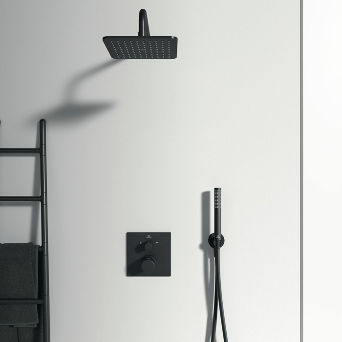 Ideal Standard Ceratherm C100 Смеситель для душа, встраиваемый, термостатический, для монтажа с комплектом EASY-BOX A1000NU, цвет: черный матовый