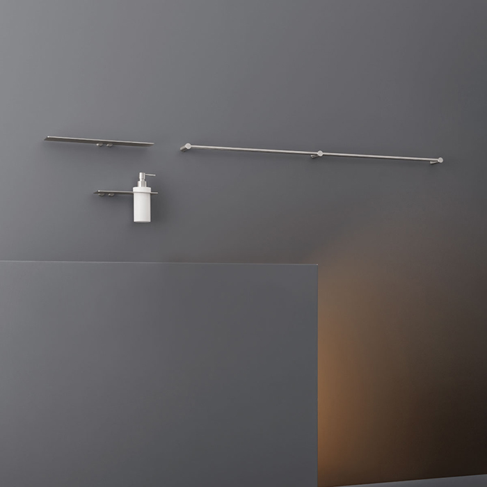 CEA Design STEM Полочка 35см, подвесная, цвет: нержавеющая сталь